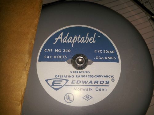 EDWARDS 340 NEW IN BOX 6&#034; VIBRAETING BELL 240V A.C.