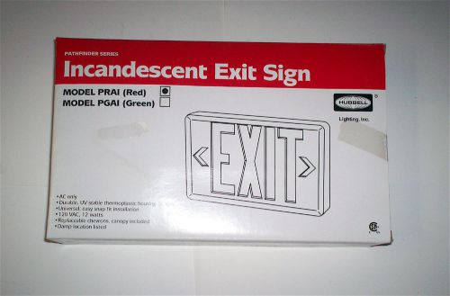 Hubbell Incandescent Exit Sign model PRAI