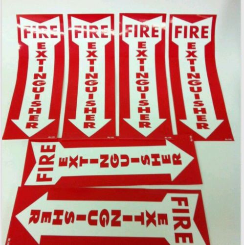 TEN BRAND NEW 12X4 FIRE EXTINGUISHER STICKER SIGNS