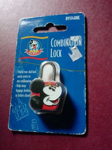 Disney&#039;s mickey&#039;s world double combination lock sturdy easy resets 2 dials for sale