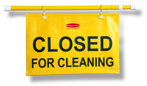 Rubbermaid FG9S16 9S15 &#034;Closed for Cleaning&#034;  Safety Hanging Sign - English Only