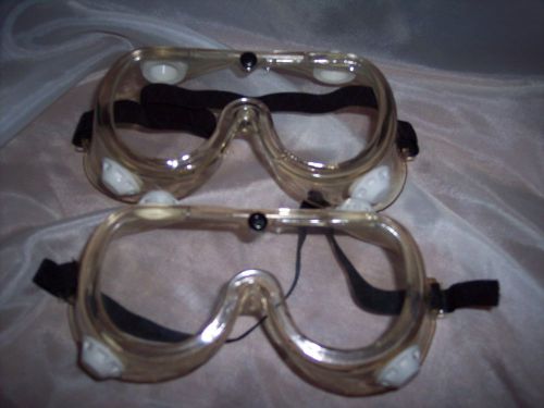 2 ~ Vinyl Safety Goggles with Elastic Straps ~ Great for School Experiments!