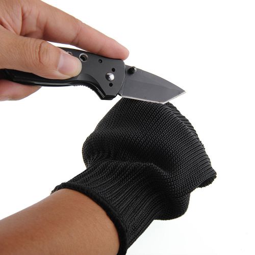 New black stainless steel wire safety works washable resistance gloves for sale