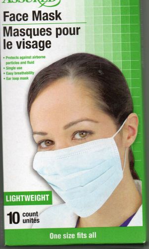Assured Face Mask OSFA Respiratory Protection Airborne Particles/Fluids