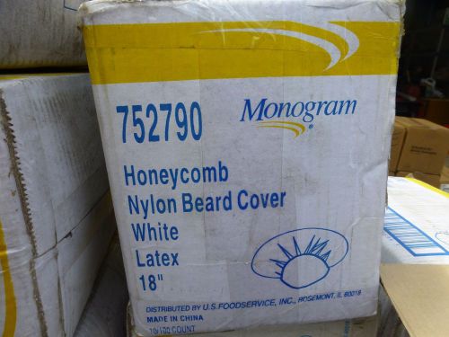 1000 Nylon Honeycomb Beard Cover White latex disposable face cover medical chef