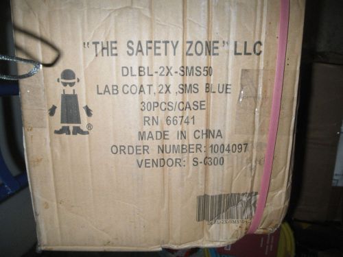The Safety Zone 2xl lab coat DLBL-2X-SMS50 case of 30