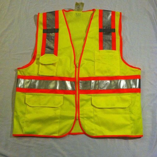Tingley job sight class 2 high visibility vest size l-xl yellow green orange red for sale