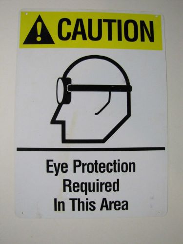 Caution! Eye Protection Required in this Area Sign *safety glasses