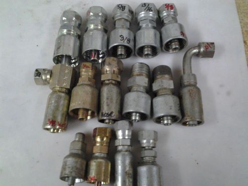 15 parker &amp; gates misc hydraulic hose fitting part# 10643-6-6  3/8 hose for sale