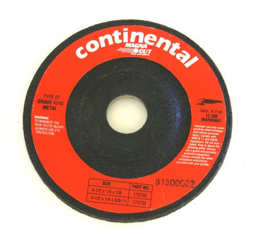4 1/2&#034; x 1/4&#034; x 7/8&#034; metal grinding wheel t27 grade a24s depressed center for sale