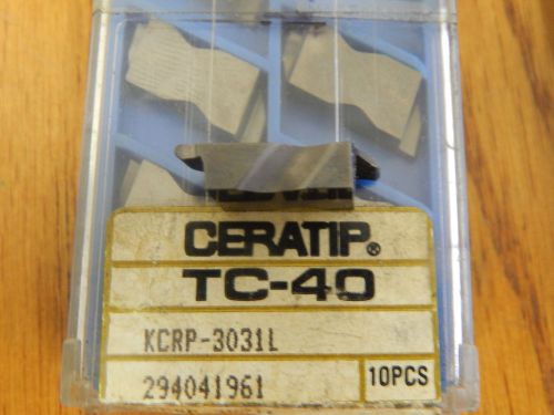 Kyocera Ceratip KCRP 3031L TC-40 Ceramic Insert .062&#034; Wide