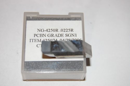 PCBN, SGN1  NG-4250 R Grooving Insert, .250 wide,  .0225 Radius NIB