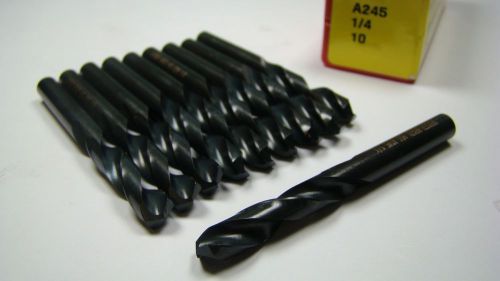 Dormer screw machine drill bits 1/4&#034; 135 deg hss oxide a245 qty 9 [1907] for sale