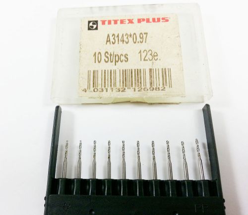 (Lot of 10) #62   0.97mm  Walter Titex   A3143*0.97  HSS Micro Drill (L479)