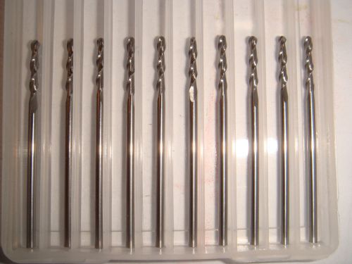 1.5mm (r0.75) x 35mm 2-flute hrc40 cutting carbide ball endmill -10x for sale