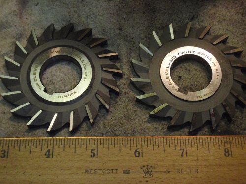 CLEVELAND 3&#034; x 1/4&#034; x 1&#034; STRAIGHT TOOTH Side Milling Cutter QTY OF 2 HSS
