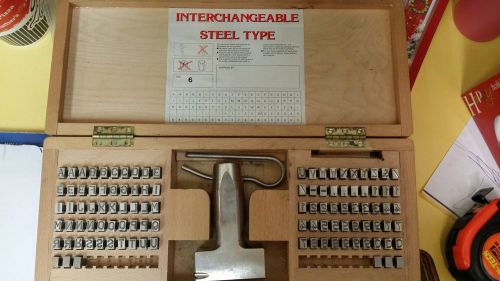 Young bros. stamp works 1/4 inch letter and number steel stamp kit for sale