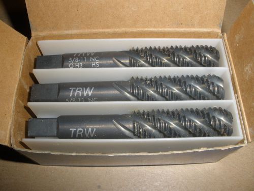 TRW Greenfield 5/8-11 NC HSS GH3 spiral bottom HD plug taps box of (6) USA made