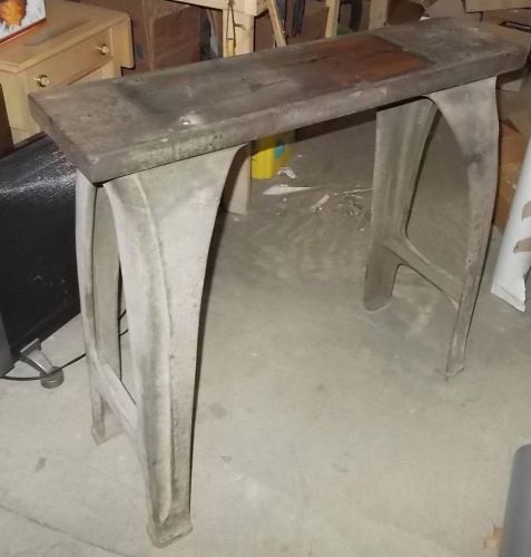 Vintage lathe cast iron legs industrial machine age steampunk table logan atlas for sale