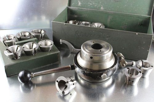 Levermatic collet closer 3/8&#034; to 1-5/16&#034; for logan 11-14&#034; swing lathe steel case for sale