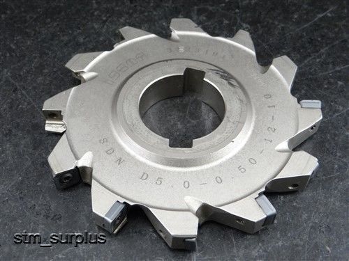 ISCAR MODEL SDN D5.0-0.50-12-10 INDEXABLE MILLING CUTTER 5&#034; DIAMETER X 1-1/2&#034; BO