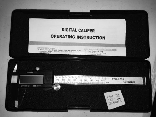 6&#034; inch/150mm electronic lcd digital vernier caliper gauge ruler stainless steel for sale