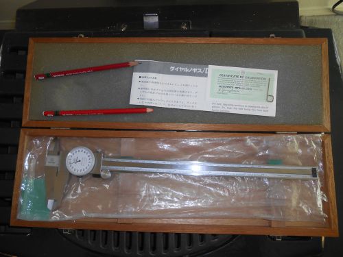 Mitutoyo Dial Caliper 12&#034; 505-628 -50 with Wood Box SHOCK PROOF WITH PAPER WORK