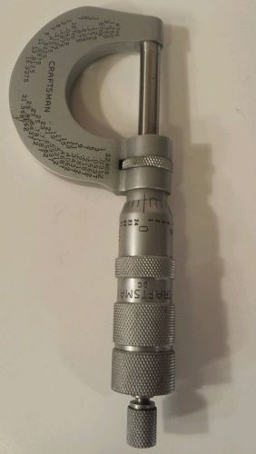 Craftsman 4062 micrometer 0-1&#034; for sale