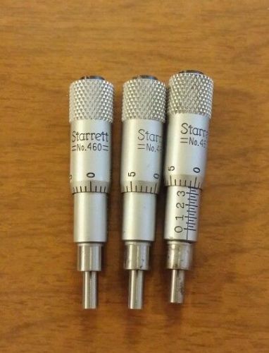 3 used Starrett no 460 .5 .001 micrometer head