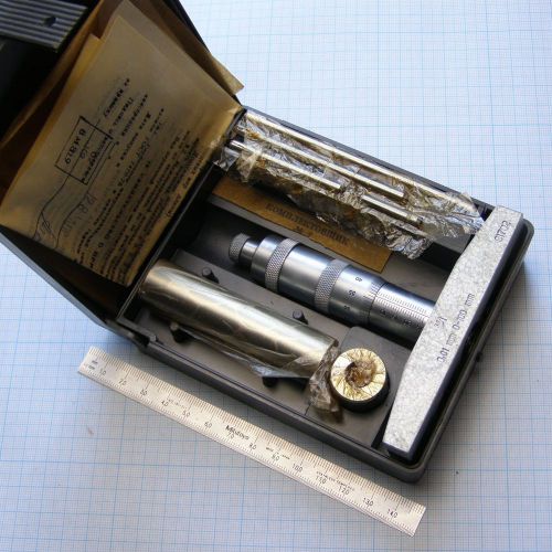 Depth Micrometer 0-100mm Tiefenmessschraube Tiefen Mikrometer (Made in USSR)