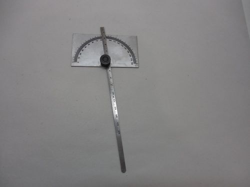 PROTRACTOR DEPTH GAGE 6&#034; USED MACHINIST INSPECTION TOOL