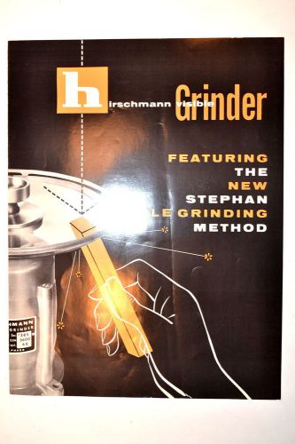 5 PC HIRSCHMAN VISIBLE GRINDER BROCHURE &amp; PRICE LIST &amp; CORRESPONDENCE #RR686