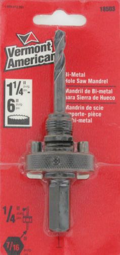 Vermont american bi-metal hole saw mandrel # 18503  fits 1-1/4&#034; to 6&#034; for sale