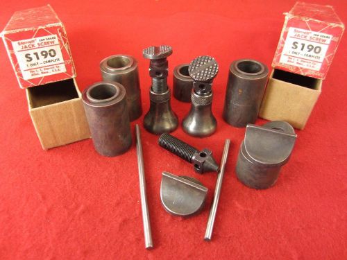 Starrett no.190 jack screws (2) w/ boxes and accessorys shown for sale