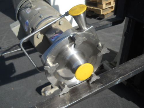 Stainless steel sanitary pump baldor motor 15hp horsepower fristrom ss head nos for sale