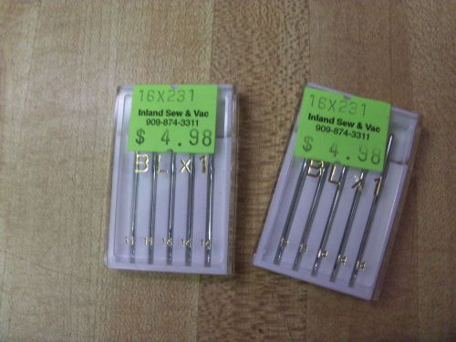 ORGAN HOUSEHOLD SEWING MACHINE NEEDLES  16X231  BLX1 ASSORTED SIZE PACKAGES