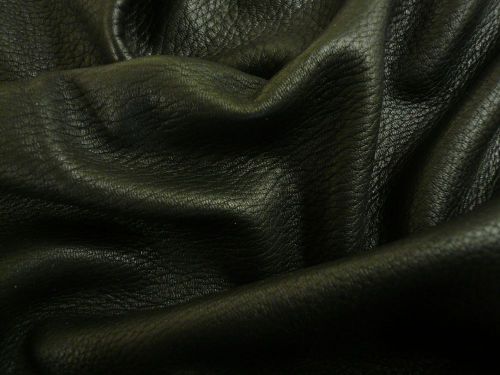 Italian DEER Leather skin Hide Top Quality Matte Black - 10&#034;x10&#034;
