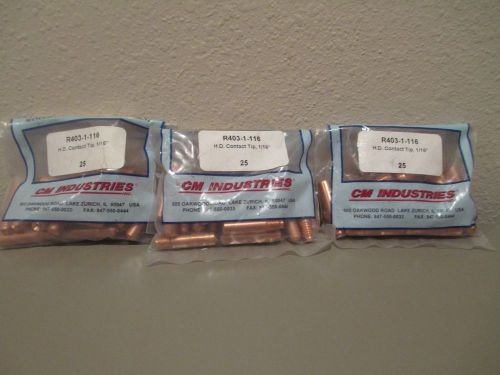 75, CM Industries, Mig Contact Tips, R403-1-116