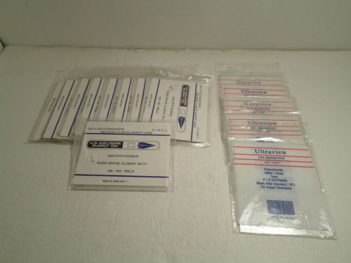 14 TOTAL 9 PCS NEW WELDERS PLASTIC SAFETY LENS 41/2&#034; X 51/4&#034; &amp; 5 ULTRAVIEW