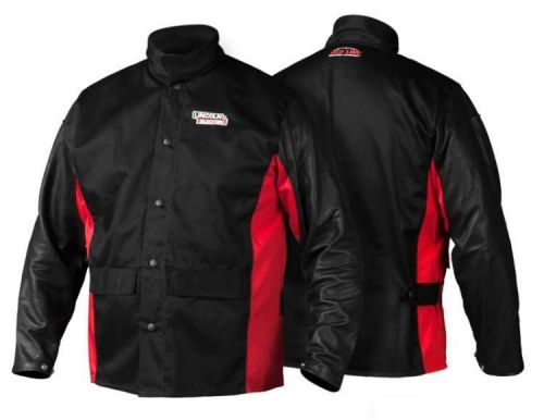 Lincoln electric x-large k2987 shadow grain leather sleeve welding jacket for sale