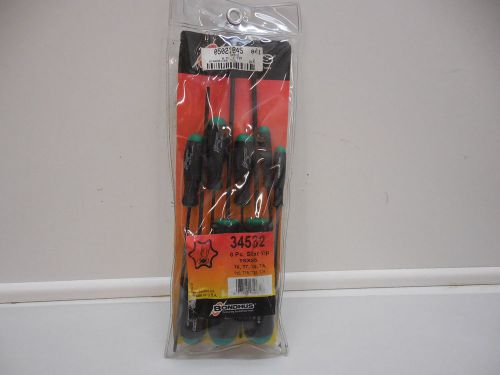8-pc torx / star tip screwdriver bondhus 34532 t6-t25 usa nos hand tool for sale