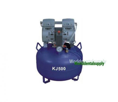 Dental noiseless oil free oilless air compressor motors 24l tank 545w 65l/min for sale