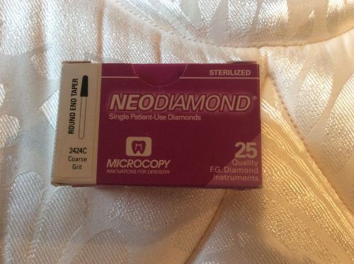 MICROCOPY DENTAL  NEO DIAMONDS # 2424C ROUND END TAPER - PACK OF 25