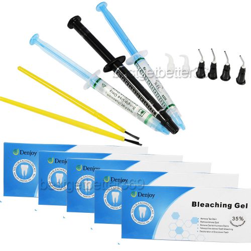 5x professional dental kit 35% carbamide gel bleach teeth whitening whitener for sale