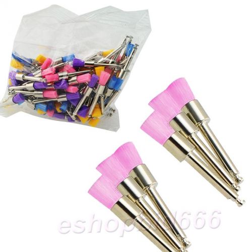 2015 new 100pcs dental color nylon latch flat polishing polisher prophy brushes for sale
