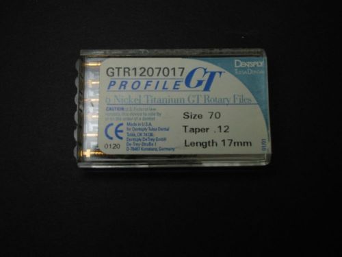 Denstply ProFile GT Files Size 70, 17mm, .12 taper