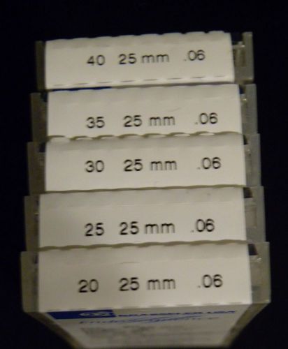 Assorted sizes Brasseler EndoSequence  Rotary Files .06 Taper 25mm