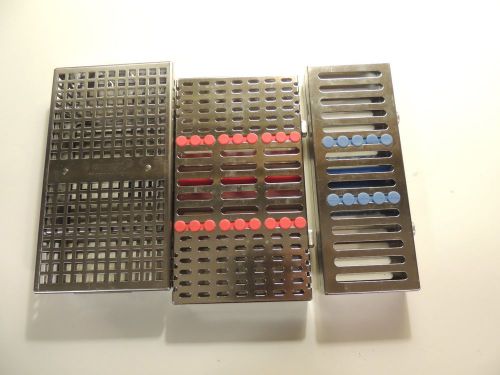 3 Stainless Steel Dental instrument cassettes