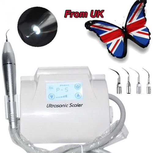 UK-Dental Ultrasonic Piezo Scaler  Fiber optic LED light scaling handpiece+4tips