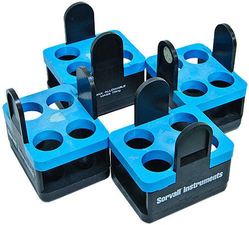 Set of 4 sorvall 00830 centrifuge swing bucket adapters tube holders for sale